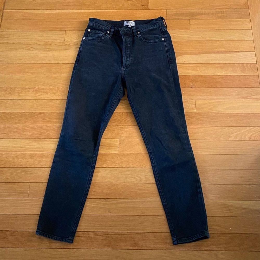 AGOLDE Dark Wash Skinny Jeans